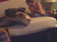 Brother wakes up her sister to fuck her